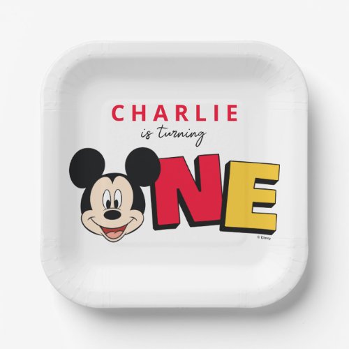 Mickey Mouse First Birthday  Paper Plates