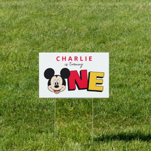 Mickey Mouse First Birthday  Sign