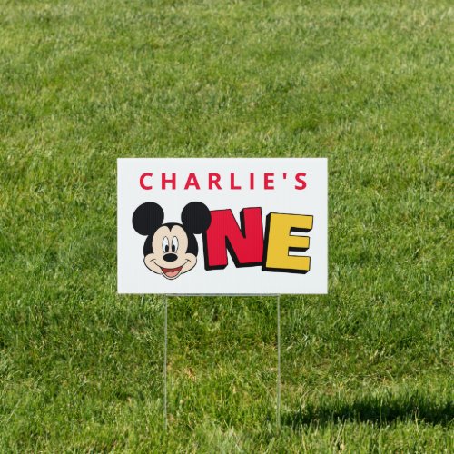 Mickey Mouse First Birthday  Sign