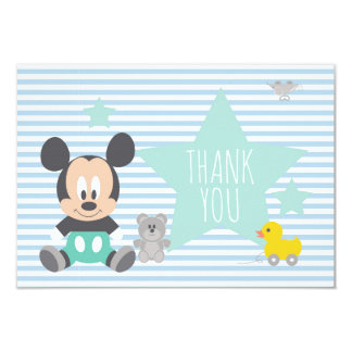 Mickey Mouse | First Birthday Thank You Card