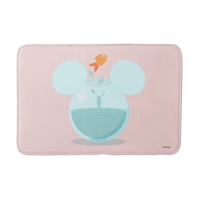 Mickey Mouse Fish Bowl Icon Bath Mat (Front)