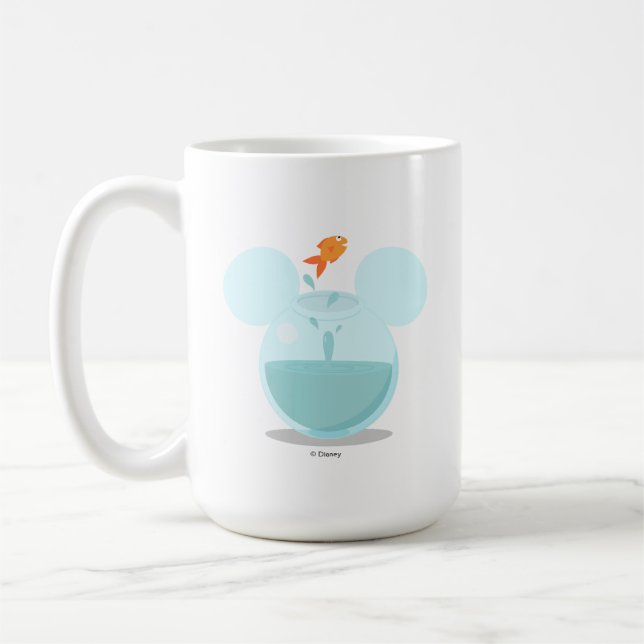 Mickey Mouse Fish Bowl Icon Coffee Mug (Left)