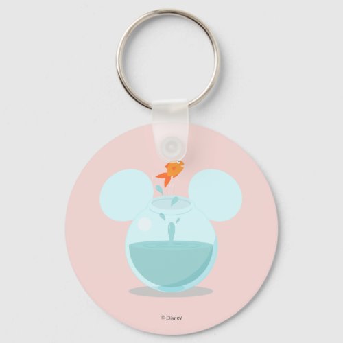 Mickey Mouse Fish Bowl Icon Keychain