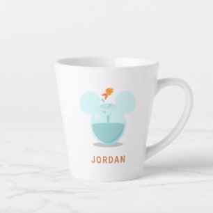 Mickey Mouse Fish Bowl Icon Latte Mug