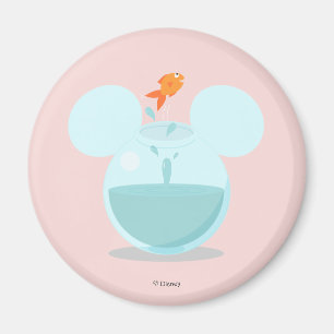 Mickey Mouse Fish Bowl Icon Magnet