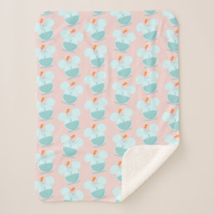 Mickey Mouse Fish Bowl Icon Sherpa Blanket