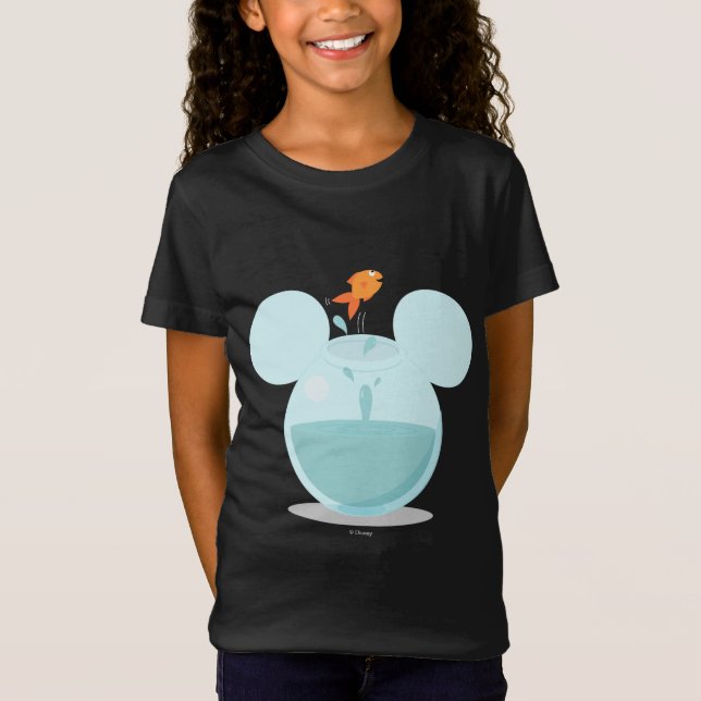 Mickey Mouse Fish Bowl Icon T-Shirt (Front)