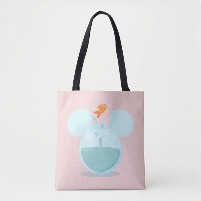 Mickey Mouse Fish Bowl Icon Tote Bag (Front)