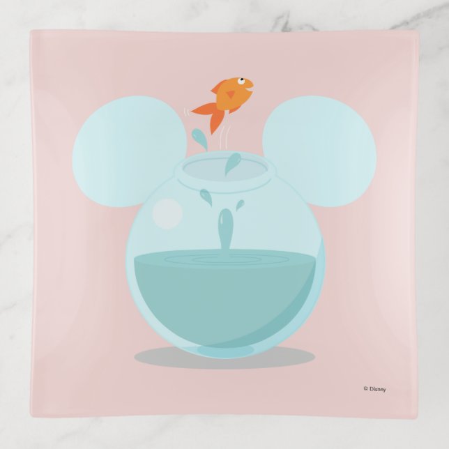 Mickey Mouse Fish Bowl Icon Trinket Tray (Front)