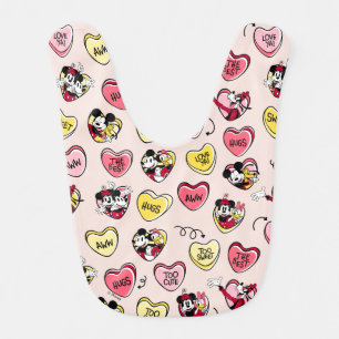 Mickey Mouse & Friends   Valentine Heart Candy Baby Bib