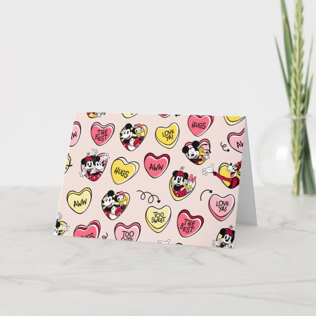 Mickey Mouse & Friends | Valentine Heart Candy Card (Front)