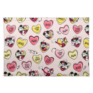 Mickey Mouse & Friends   Valentine Heart Candy Cloth Placemat