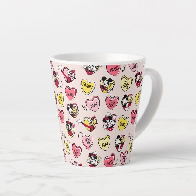 Mickey Mouse & Friends | Valentine Heart Candy Latte Mug (Right Angle)