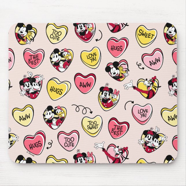 Mickey Mouse & Friends | Valentine Heart Candy Mouse Pad (Front)