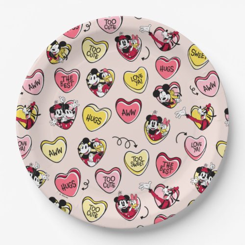 Mickey Mouse  Friends  Valentine Heart Candy Paper Plates