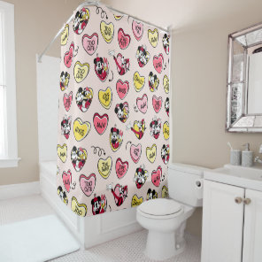 Mickey Mouse & Friends | Valentine Heart Candy Shower Curtain