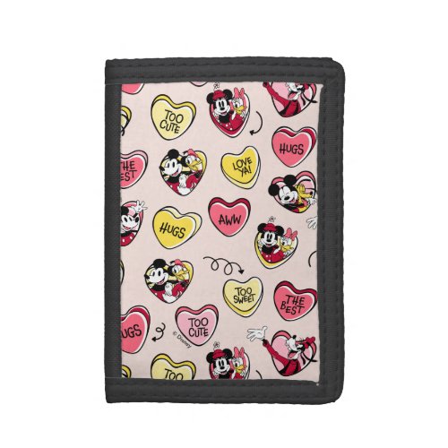 Mickey Mouse  Friends  Valentine Heart Candy Trifold Wallet