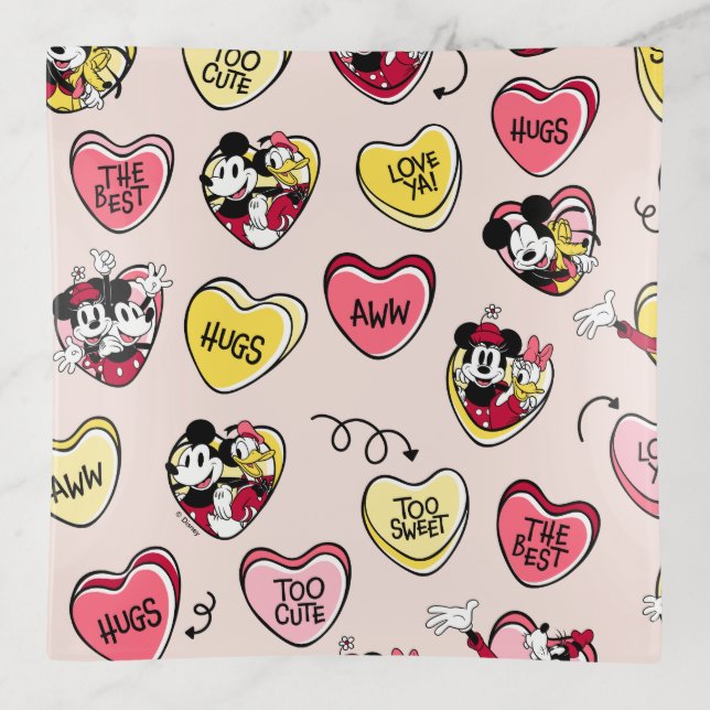 Mickey Mouse & Friends | Valentine Heart Candy Trinket Tray (Front)