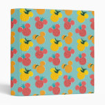 Mickey Mouse Fruit Icon Pattern 3 Ring Binder