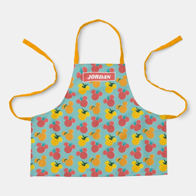 Mickey Mouse Fruit Icon Pattern Apron (Front)