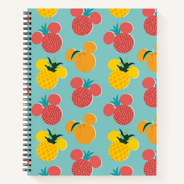 Mickey Mouse Fruit Icon Pattern Notebook (Front)