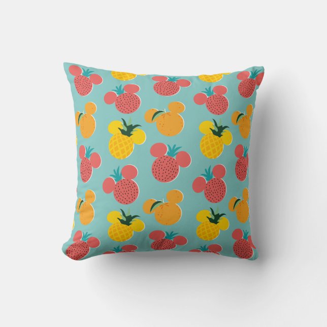 Mickey Mouse Fruit Icon Pattern Throw Pillow (Front)