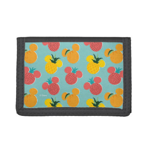 Mickey Mouse Fruit Icon Pattern Tri-fold Wallet