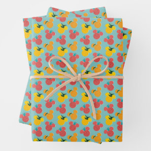 Mickey Mouse Fruit Icon Pattern Wrapping Paper Sheets