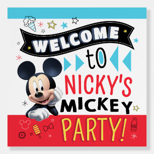 Mickey Mouse Fun Birthday Customizable Party sign