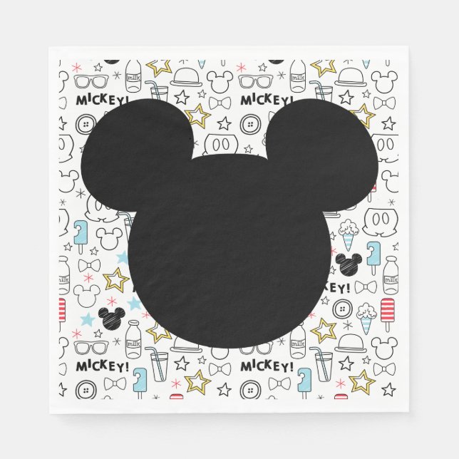 Mickey Mouse Fun Birthday party napkin (Front)