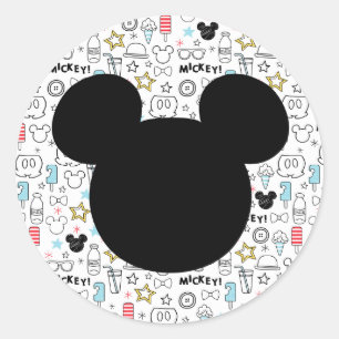 Mickey Mouse Fun Birthday Round sticker