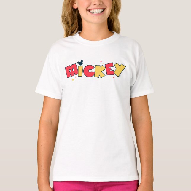 Mickey Mouse | Fun Font Mickey T-Shirt (Front)