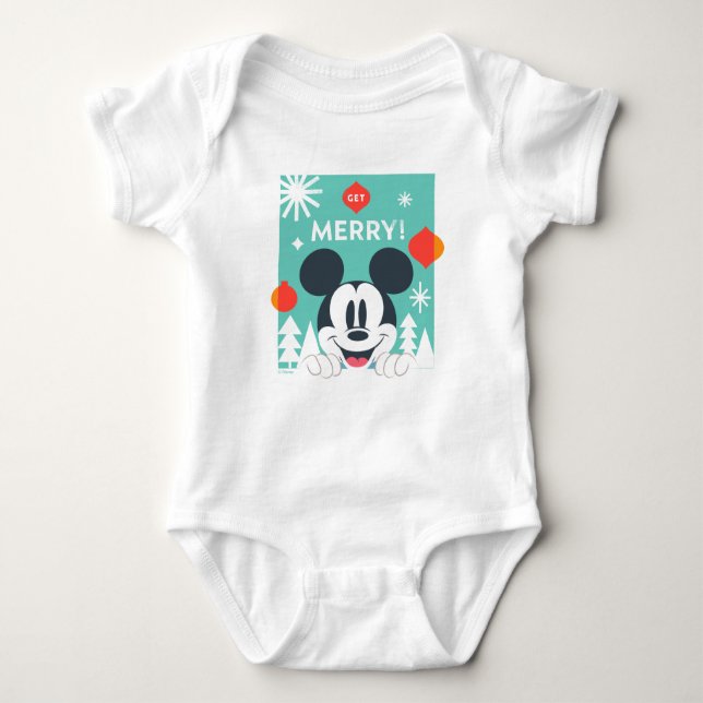 Mickey Mouse | Get Merry! Baby Bodysuit (Front)