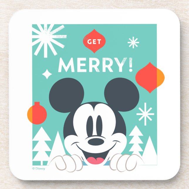 Mickey Mouse | Get Merry! Beverage Coaster (Front)
