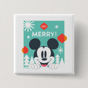 Mickey Mouse   Get Merry! Button