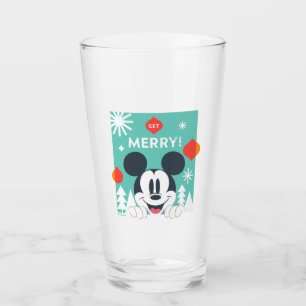 Mickey Mouse Get Merry! Glass