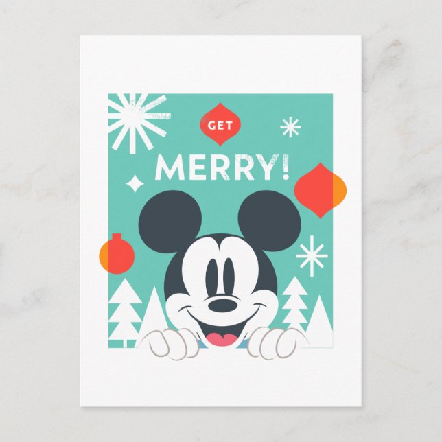 Mickey Mouse | Get Merry! Postcard (Front)