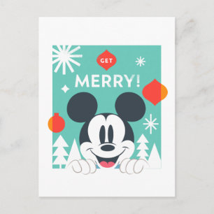 Mickey Mouse Get Merry! Postcard