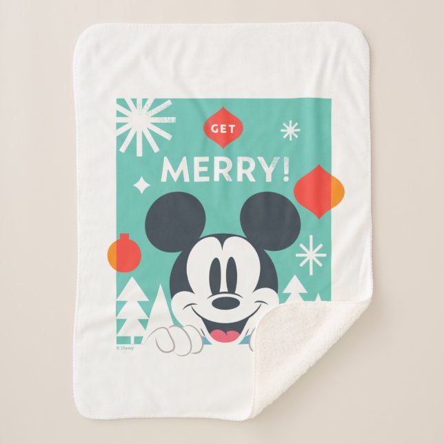 Mickey Mouse | Get Merry! Sherpa Blanket (Front)