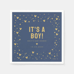 Mickey Mouse Gold Confetti Baby Shower Napkins