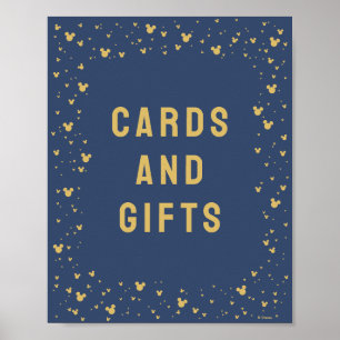 Mickey Mouse Gold Confetti Baby Shower Poster