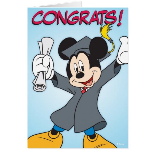 Mickey Mouse | Graduation Card | Zazzle