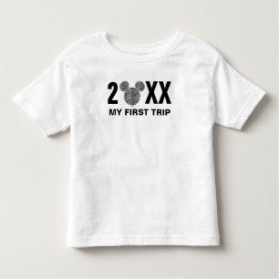Mickey Mouse Gray Cheetah   My First Trip T-Shirt