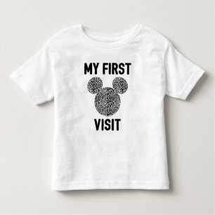 Mickey Mouse Grey Cheetah Print My First Visit Toddler T-shirt