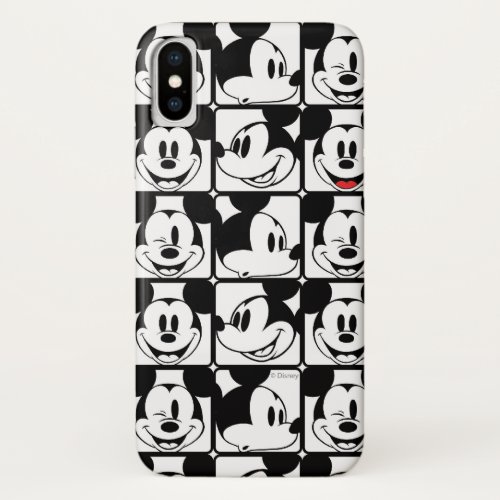 Mickey Mouse  Grid Pattern iPhone X Case
