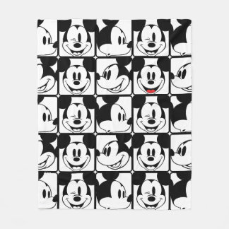 Mickey Mouse | Grid Pattern Fleece Blanket