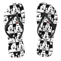 Mickey Mouse | Grid Pattern Flip Flops