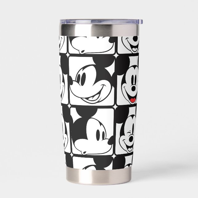 Mickey Mouse | Grid Pattern Insulated Tumbler (Left)