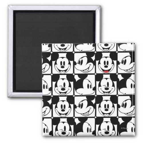 Mickey Mouse  Grid Pattern Magnet