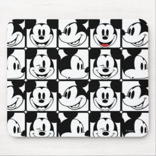 Mickey Mouse   Grid Pattern Mouse Pad